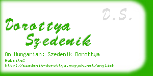 dorottya szedenik business card
